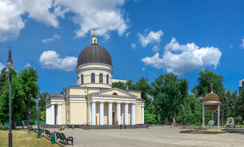 View of building against cloudy sky