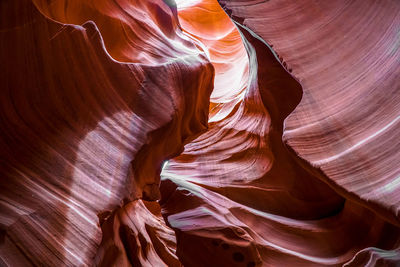 Low angle view of rock formation