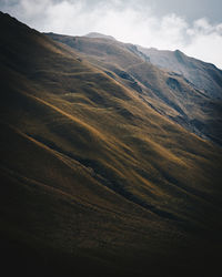 Scenic view of mountains texture with sunlight 