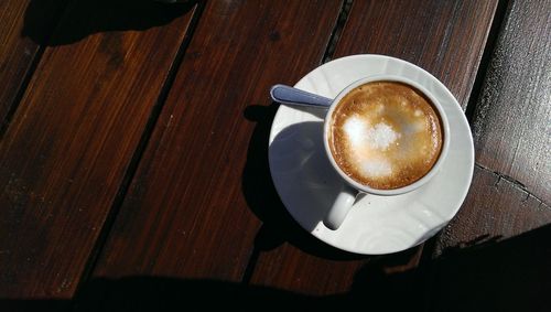 Close-up of cappuccino