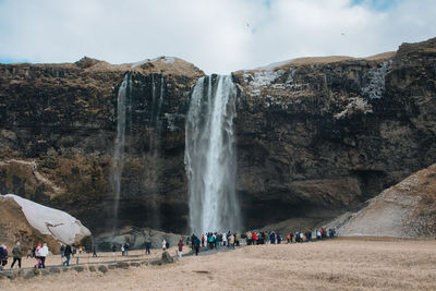 Panoramic view of waterfall