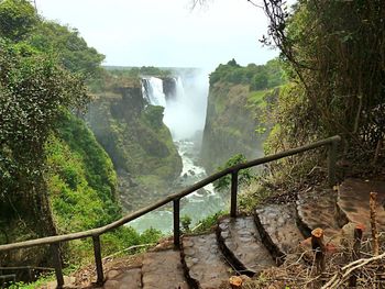 Scenic view of waterfall