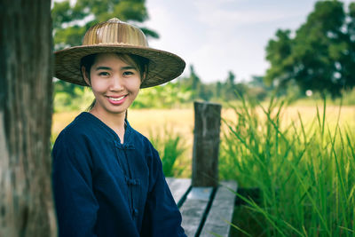 Portrait of a smiling young woman