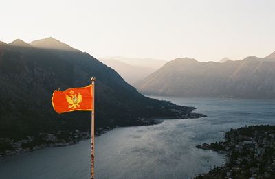 Scenic view of mountains against clear sky