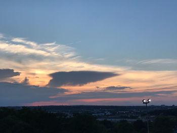 Impressive clouds in the blue skies during sunset