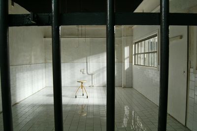 Stool in prison cell