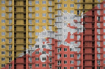 Full frame shot of residential building