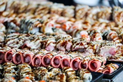 Close-up of candies for sale at market