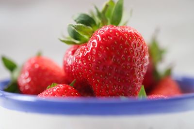 Close-up of strawberries in bowl