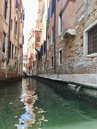 Canal amidst buildings