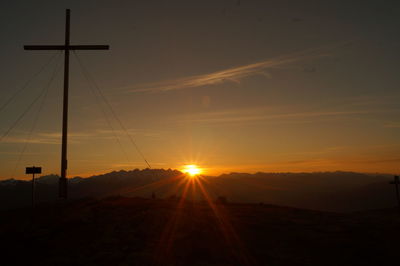 Sun shining through clouds