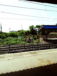 Railroad tracks against sky