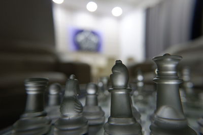 Close-up of chess pieces