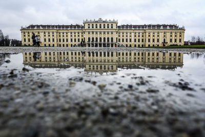 Schonbrunn palace reflection on lake