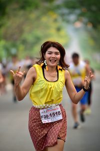 Portrait of a smiling young woman