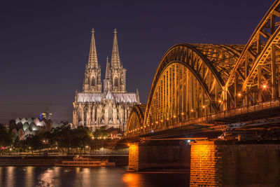 Illuminated city at night