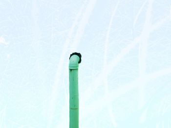 Low angle view of tower covered with snow