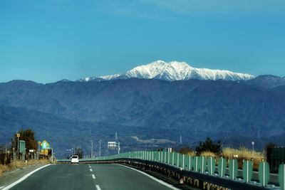 Road passing through mountains