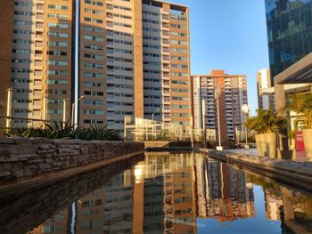 Reflection of buildings in canal