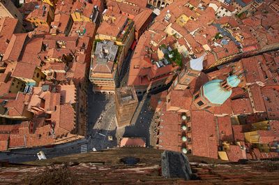 High angle view of old town