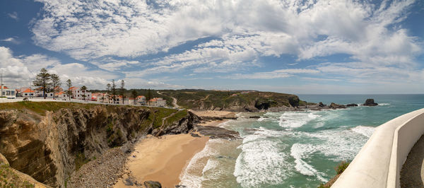 Panoramic view of beach against sky