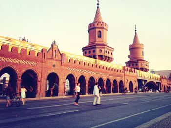 Facade of building against sky