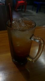 Close-up of coffee on table