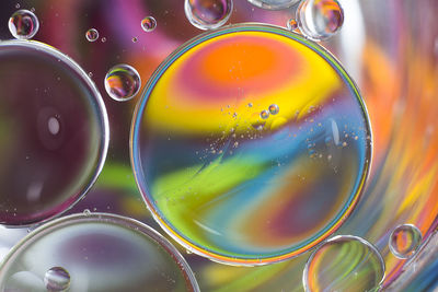 Full frame shot of bubbles in water