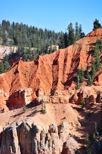 Rock formations on mountain