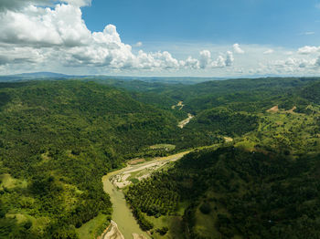 Aerial view of landscape against sky