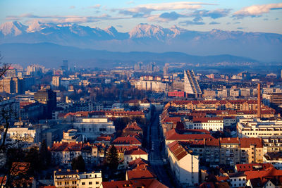 Aerial view of city