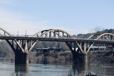 Bridge over river against clear sky