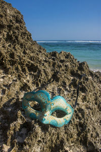 Blue sea water on rocks