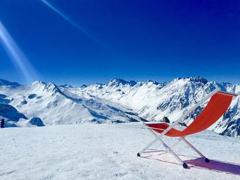 Person skiing on snow covered landscape