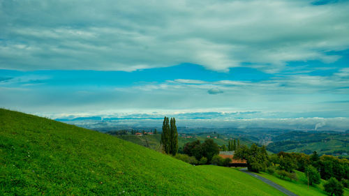 Scenic view of landscape against sky