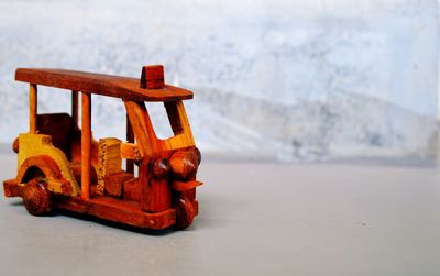 Close-up of abandoned objects