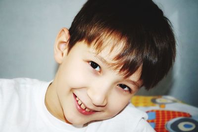 Close-up portrait of cute boy