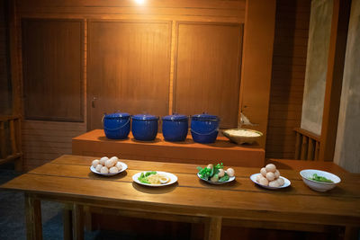 View of food on table