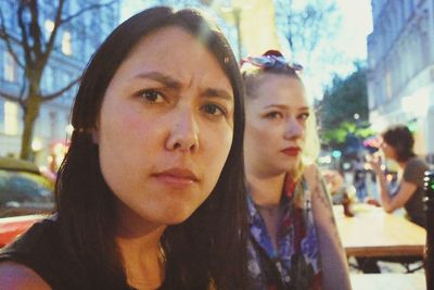 Close-up portrait of woman