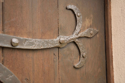 Close-up of old door knocker