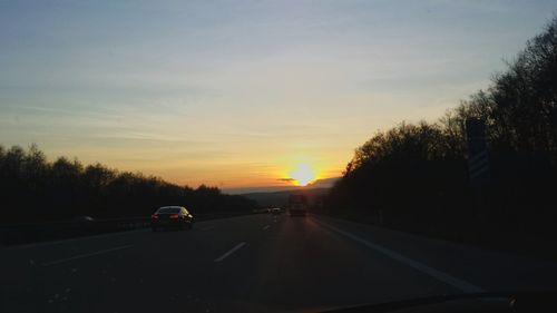 Road at sunset