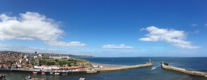 View of sea against cloudy sky