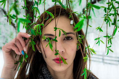 Close-up of young woman