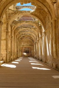 Corridor of historic building