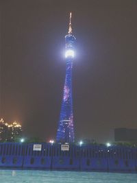 Illuminated city at night