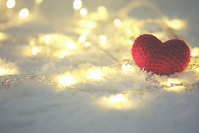 Close-up of christmas heart shape