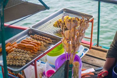 Close-up of hand holding food