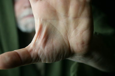 Close-up of human hand