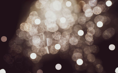 Defocused image of illuminated lights