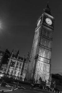 Low angle view of clock tower